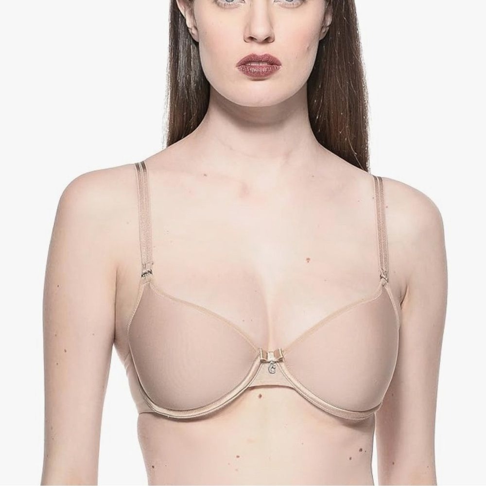 Chantelle 36DDDD Sublime Convertible Spacer Bra Lined Underwire Nude Demi 3951